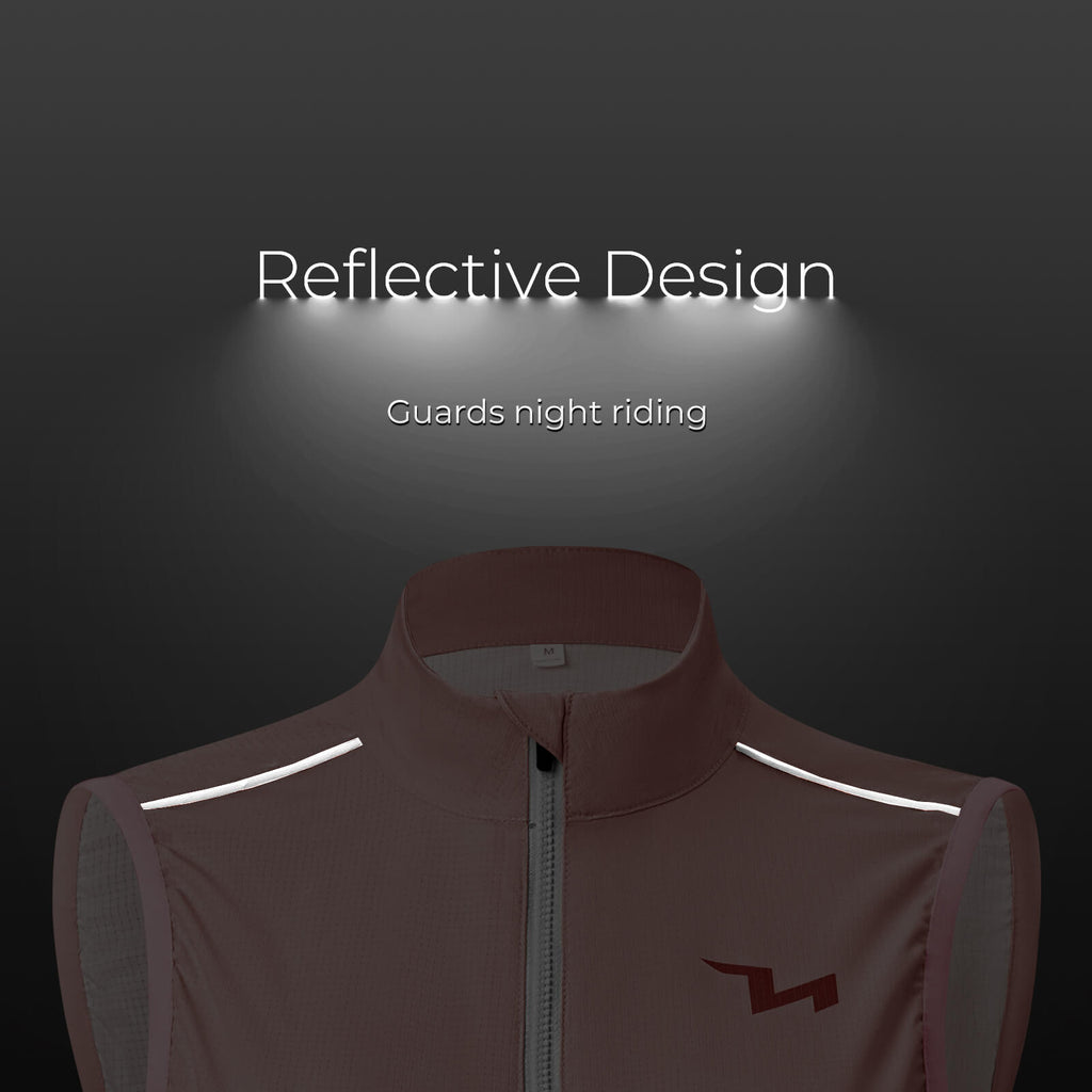 TVI windproof women's cycling vest MJ008, lightweight and breathable design for added protection during windy rides. #Color_Pink