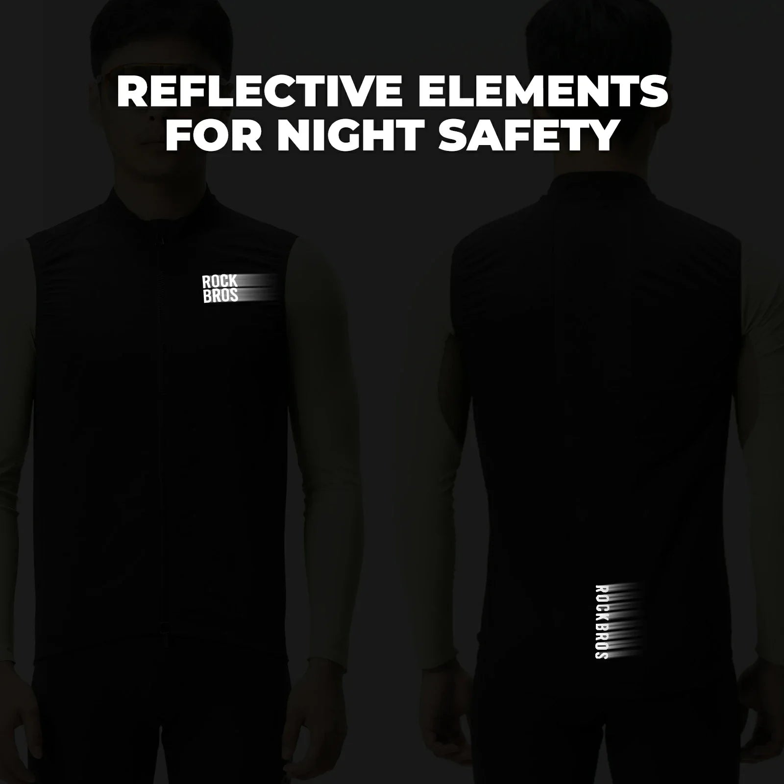Lightweight and breathable black cycling vest for men and women
