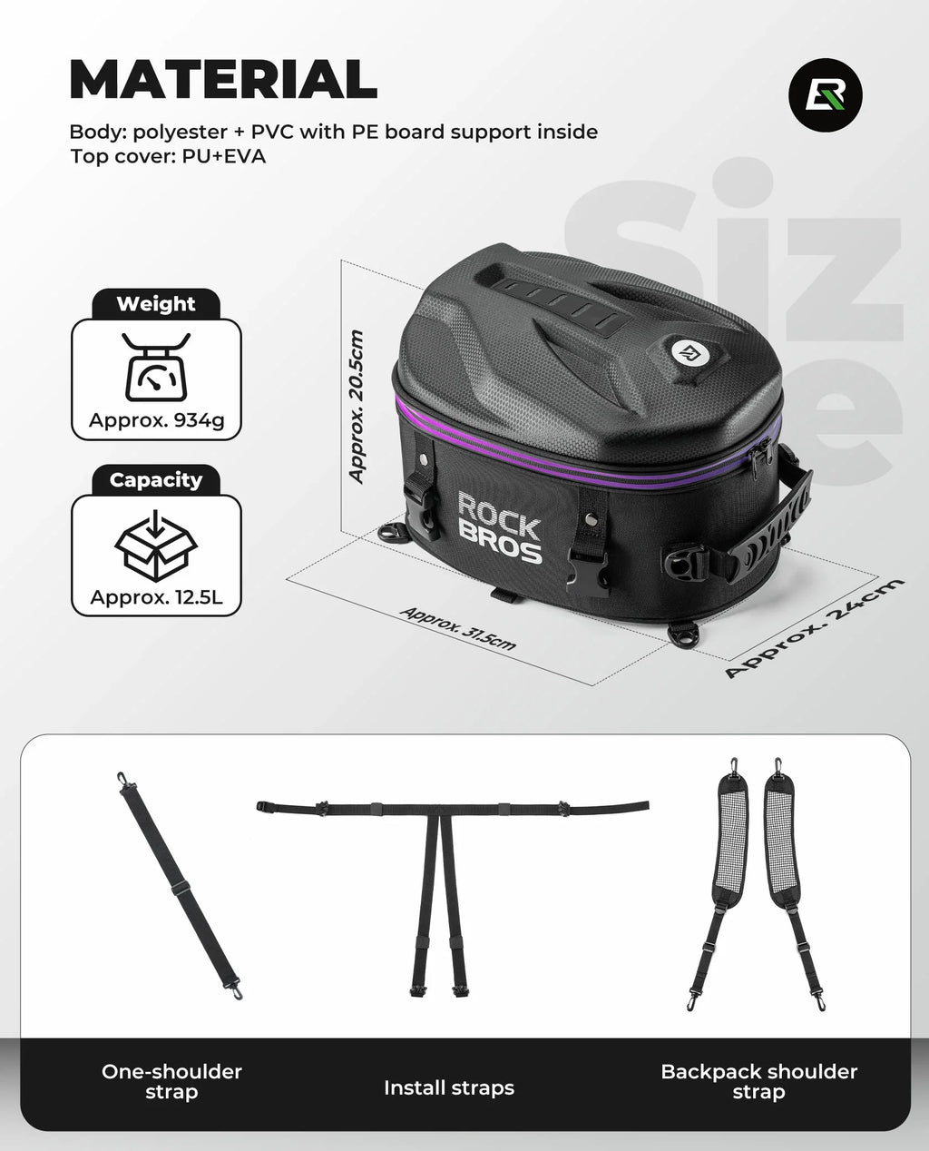 Waterproof Motorcycle & E-Bike Rear Seat Tail Bag